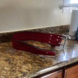 Red Weightlifting Belt 