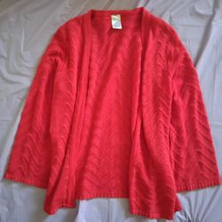 Time And True Red Knit Cardigan 