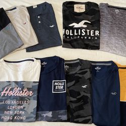 In Great  Condition Hollister T-shirts ( 3-Small, 5- Mediums Includes 1 L/S And 2- Large)