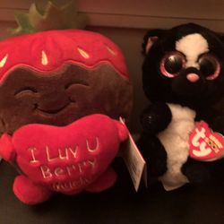 a set of 4 brand new stuffed toys with labels, and board games, all for $ 20