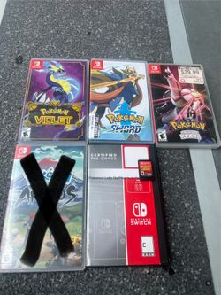 I'm selling Pokémon games for 35 each, except for Pokémon Scarlet, which is 30 (it's missing the case); Pokémon Arceus has already been sold.