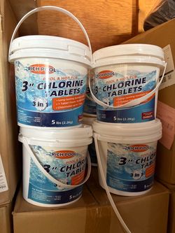3 inch chlorine tablets 5 Lb per bucket