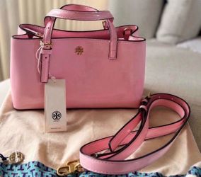 Tory Burch Pink Patent Leather Satchel
