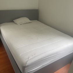IKEA Queen Mattress And Bed Frame, Like New