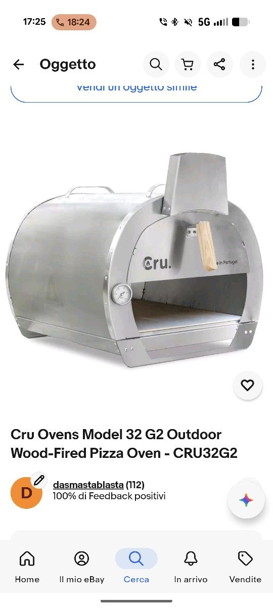 CRU OVENS 32G WOOD FIRED PIZZA OVEN NEW IN BOX