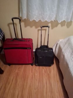 Red medium suitcase