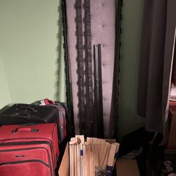 Cal king Bed Frame With Wall Mount Headboard