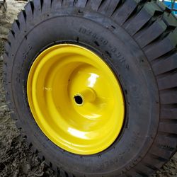Pair Of 18x8.50-8 Carlisle Lawnmower Tires and Wheels