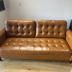 Brown Leather Couch