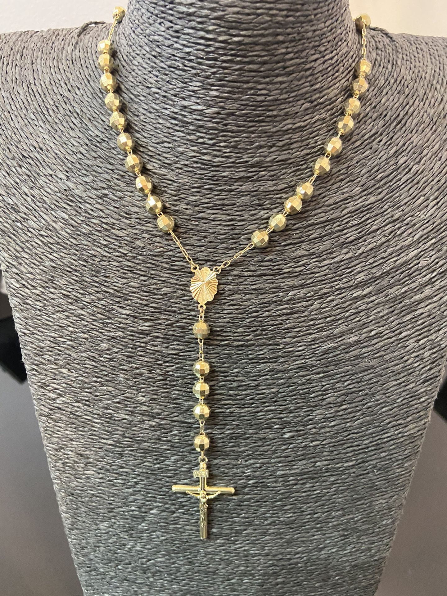 14k gold rosery, 32 grams, 30 inches for a good price!!
