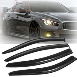 Infiniti Q50 2014-2024 4Pcs Side Window Visor Vent Sun Rain Guards Deflector