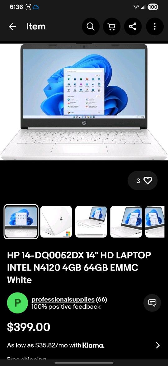 Hp Laptop In Great Shape $150