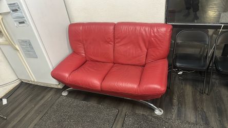 Red Leather Couch