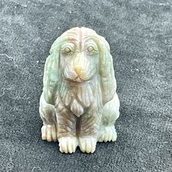 Carved Rhodochrosite Cocker Spaniel