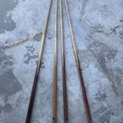 4 Pool Table Cues