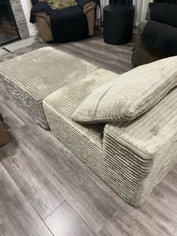 Seater And foot Rest Camel Color