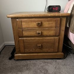 Solid wood nightstand