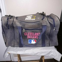 Authentic Vintage 1980's MLB Clevland Indians Duffle Bag