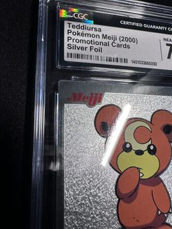 CGC 7.5 Meiji Teddiursa 2000 Pokemon Silver foil series promotional pokemon card for Sale in Houston, TX - OfferUp CGC 7.5 Meiji Teddiursa 2000 Pokemon Silver foil series promotional pokemon card for Sale in Houston, TX - OfferUp