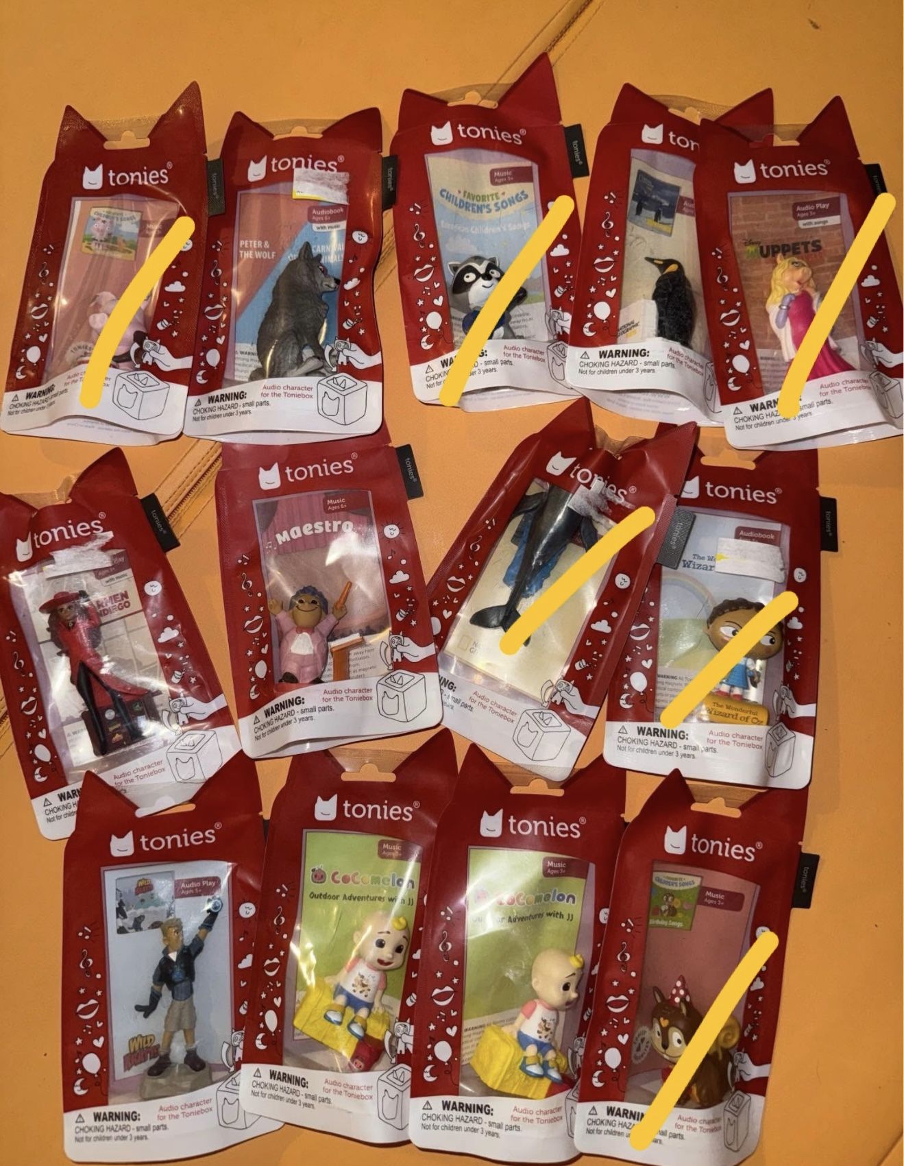Tonies Available $8 Each 