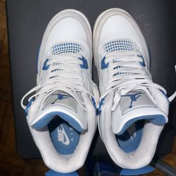 MILITARY BLUE AIR JORDAN 4 RETRO GS 7Y
