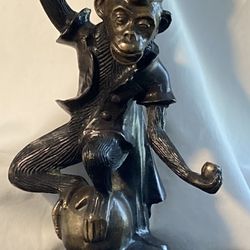 Vintage Pirate Monkey  Candle Holder