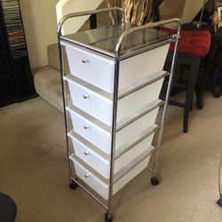 5 Drawer Rolling Cart-Organizer-Like New!