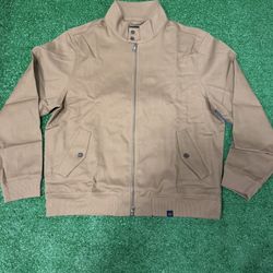 New Mack Weldon Twill Harrington Jacket Shroom Tan Large NWT $200 Retail Limited