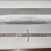 Beautiful Brand New Diamond Accent 18kt Gold Over Brass Bracelet (See description for more details)
