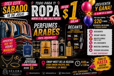 🔥 Solo este Sábado | Perfumes Árabes + Ropa desde $1 + Gran Rifa