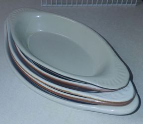 Vintage HF Coors Au Gratin Baking Dishes - 5 Pieces
