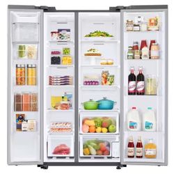 Samsung Smart Side by Side Refrigerator in Fingerprint-Resistant Stainless Steel MSRP: $1499