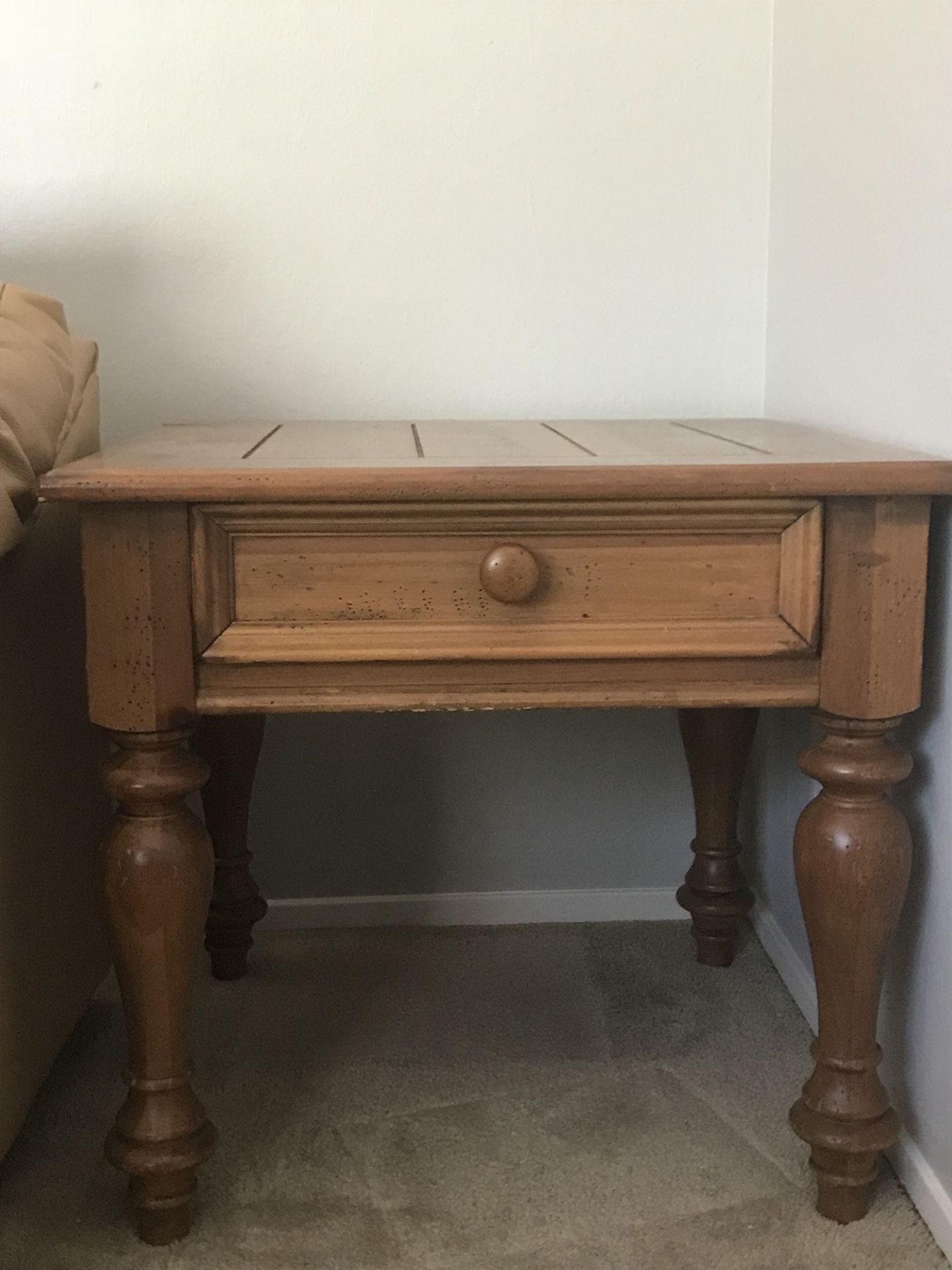 Broyhill solid pine end table