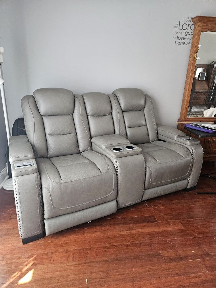 "Power Reclining Console Loveseat" from Ashley