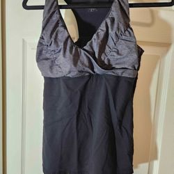 Hyodan Black And Grey Yoga Tank Top