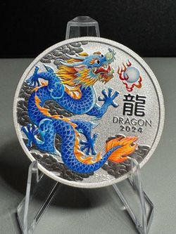 2024 Blue Dragon 1 oz .9999 Silver Coin – Perth Mint
