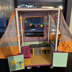 Retired American Girl Doll Pop Up Camper