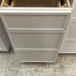 3 drawer white kitchen cabinets, Slim shaker
