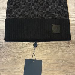 black designer beanie