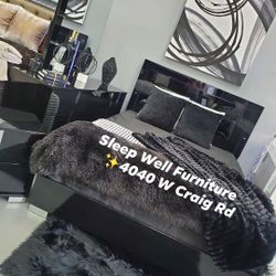 ✨️ 4pc Queen, King Led Light Bedroom ✨️ Furniture Sectionals, Dining Avail 