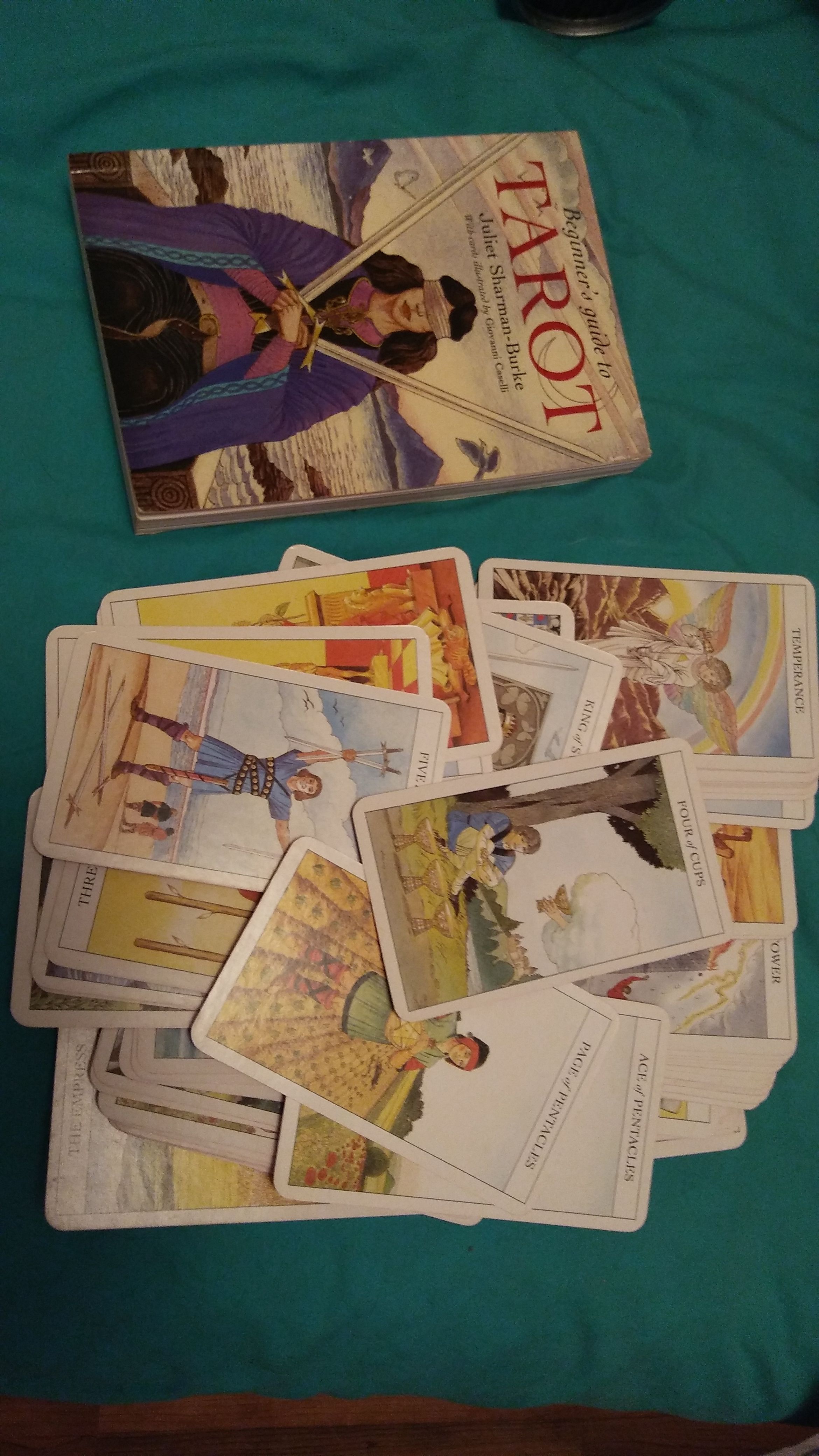 Tarot cards and book