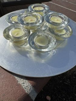 Chunky Clear Tea Light Holders