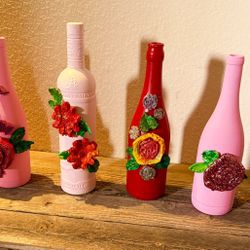 Variety Of Decorative Wine Bottles 