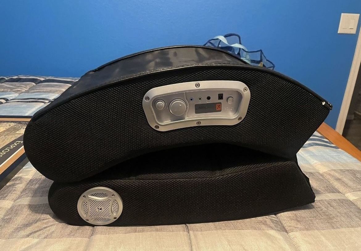 X Rocker Gaming Chair Black Foldable Audio Floor Seat Mesh