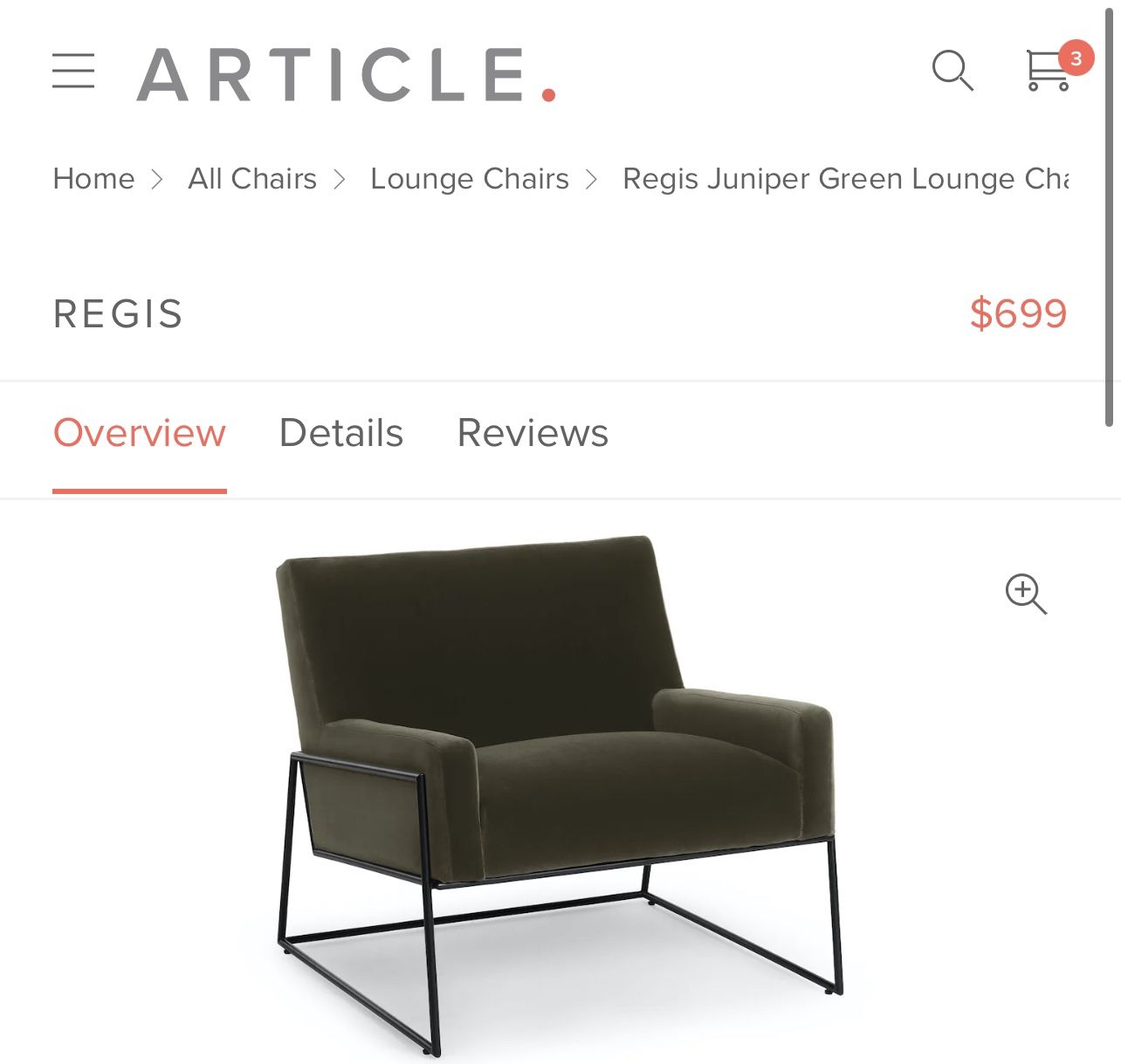 Article Furniture Chair for Sale in Fullerton, CA OfferUp