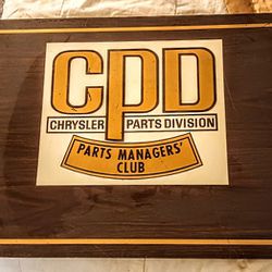 Very Hard To Find Vanier Chrysler Parts Division Parts Managers Club Sign