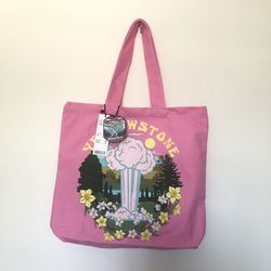 Yellow Stone Pink Tote Bag