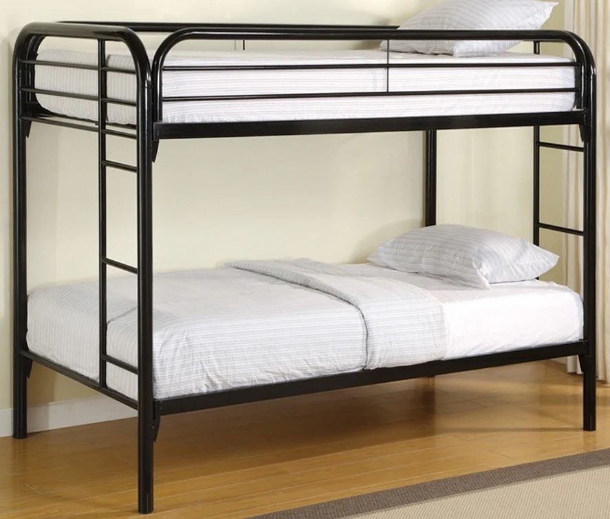 Black Twin Metal Bunk Bed