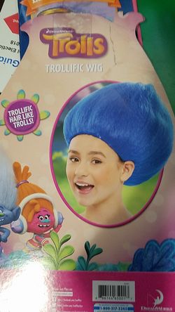 Trolls wig. Blue