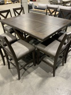Counter Height Dining Set 9-piece 